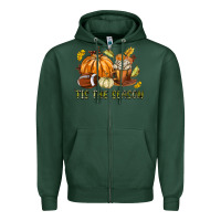 Sports Green Tis The Season Fall Zipper Hoodie - texasbilliewilder