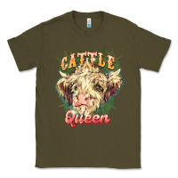 Army Green cattle queen Classic Tee - NancyCooperArtShop