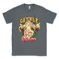 Charcoal Heather cattle queen Classic Tee - NancyCooperArtShop