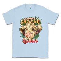 Dusty Blue cattle queen Classic Tee - NancyCooperArtShop