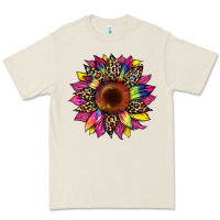 Tie Dye Leopard Sunflower Premium Tee | Teevron