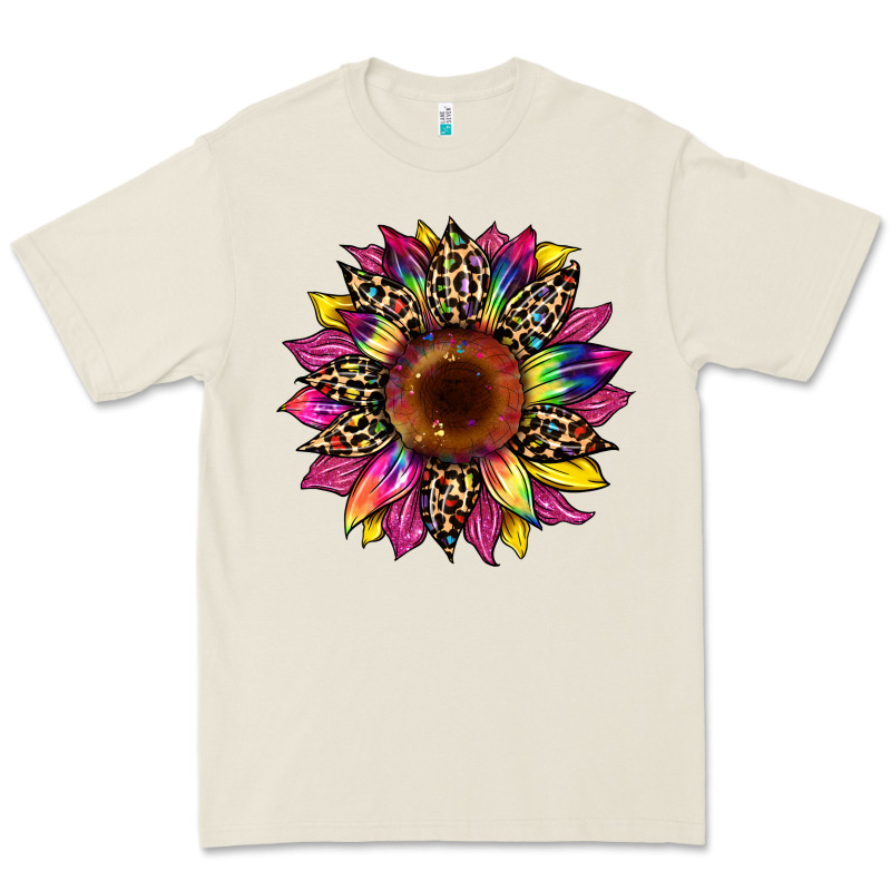 Tie Dye Leopard Sunflower Premium Tee by Artiststas | Teevron