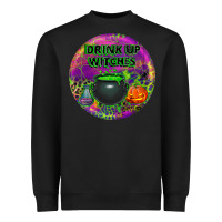 Black halloween round earrings Heavyweight Sweatshirt - BundleAndBundleShop