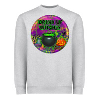 Heather Grey halloween round earrings Heavyweight Sweatshirt - BundleAndBundleShop