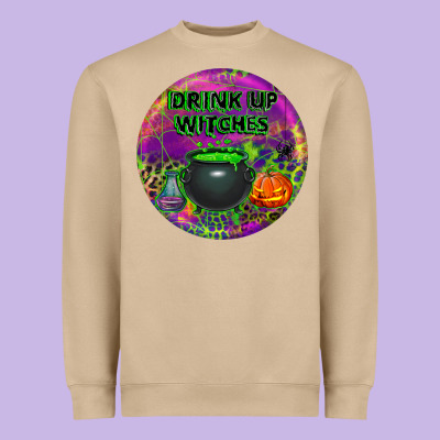 Halloween Round Earrings Heavyweight Sweatshirt Designed By Bundleandbundleshop