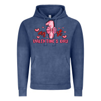Vintage Denim my first valentines day Vintage Hoodie - MaliasSmallBusiness