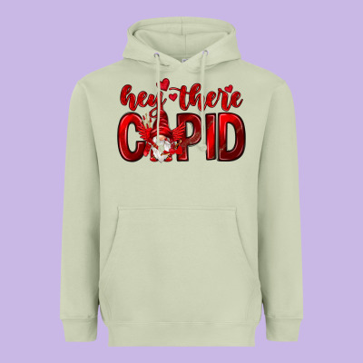 Hey There Cupid Valentine's Day Heavyweight Hoodie Designed By Howdyjamesfarm