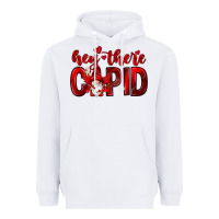 White Hey there Cupid Valentine's Day Heavyweight Hoodie - HowdyJamesFarm