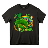 Asphalt st patricks lips with horseshoe rainbow and shamrocks Heavy Core Tee - AdoDesignShop