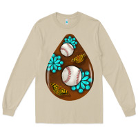 Mushroom baseball and western roses teardrop  1 Long Sleeve Tee - BundleAndBundleShop