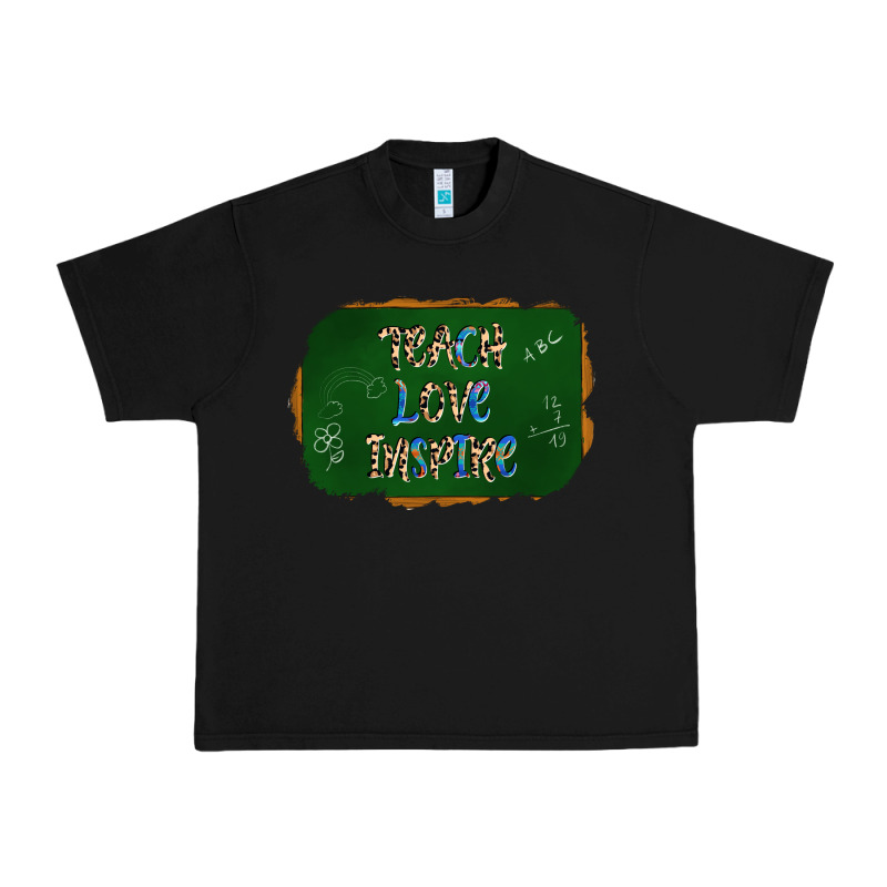 Teach Love Inspire Chalkboard Urban Heavy Tee by AdoDesignShop | Teevron