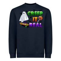 Navy creep it real Heavyweight Sweatshirt - BundleAndBundleShop