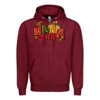 Burgundy Mama cita Zipper Hoodie - NancyCooperArtShop