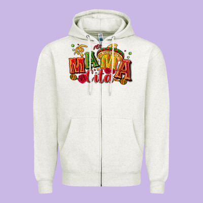Mama Cita Zipper Hoodie Designed By Nancycooperartshop
