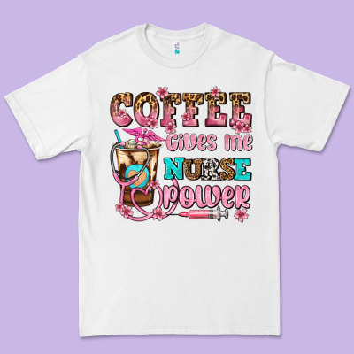 Coffee Gives Me Nurse Power Premium Tee Designed By Adodesignshop