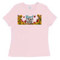 Bubblegum Pink blessed teacher libbey glass Ladies Tee - BundleAndBundleShop