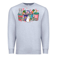 Heather Grey Easter Day coffee drink Premium Sweatshirt - HowdyJamesFarm