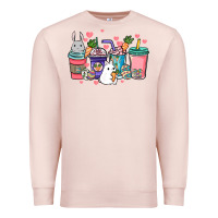 Pale Pink Easter Day coffee drink Premium Sweatshirt - HowdyJamesFarm
