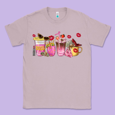Boss Lady Coffee Cups Classic Tee Designed By Nancycooperartshop