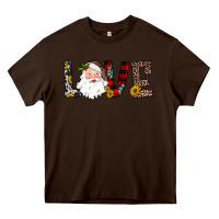 Chocolate Brown love santa Heavy Core Tee - JahusDesignShop