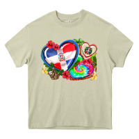 Mossy western leopard  dominican republic  hearts Heavy Core Tee - AdoDesignShop