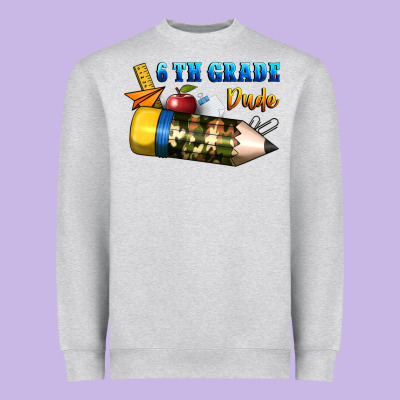 6 Th Grade Dude Heavyweight Sweatshirt Designed By Bundleandbundleshop