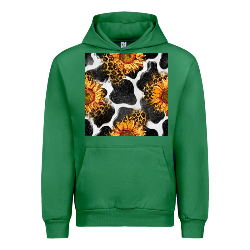Cowhide Leopard Sunflower Seamless Pattern Urban Hoodie by BundleAndBundleShop | Teevron