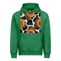 Emerald cowhide leopard sunflower seamless pattern Urban Hoodie - BundleAndBundleShop
