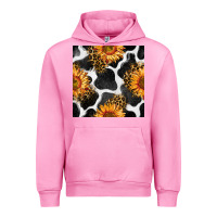 Fuchsia Pink cowhide leopard sunflower seamless pattern Urban Hoodie - BundleAndBundleShop