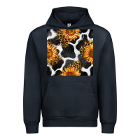 Navy cowhide leopard sunflower seamless pattern Urban Hoodie - BundleAndBundleShop