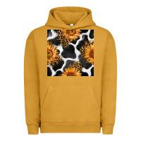 Pigment Peanut Butter cowhide leopard sunflower seamless pattern Urban Hoodie - BundleAndBundleShop