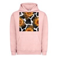 Pigment Salmon cowhide leopard sunflower seamless pattern Urban Hoodie - BundleAndBundleShop