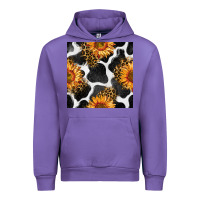 Tulip cowhide leopard sunflower seamless pattern Urban Hoodie - BundleAndBundleShop