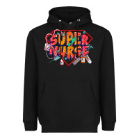 Black super nurse Heavyweight Hoodie - CowGirlArtShop
