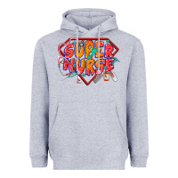 Heather Grey super nurse Heavyweight Hoodie - CowGirlArtShop