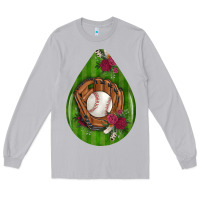Moon Dust baseball and western roses teardrop  4 Long Sleeve Tee - BundleAndBundleShop
