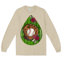 Mushroom baseball and western roses teardrop  4 Long Sleeve Tee - BundleAndBundleShop