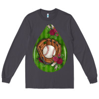 Smoke baseball and western roses teardrop  4 Long Sleeve Tee - BundleAndBundleShop