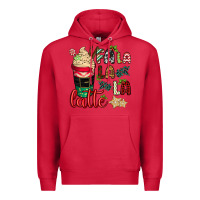 Cardinal Fa la la la latte Premium Hoodie - CowGirlArtShop