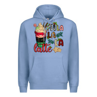 Colony Blue Fa la la la latte Premium Hoodie - CowGirlArtShop