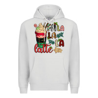 Dove Grey Fa la la la latte Premium Hoodie - CowGirlArtShop