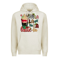 Oatmeal Heather Fa la la la latte Premium Hoodie - CowGirlArtShop