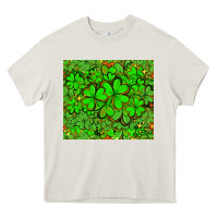 Cream shamrock bomb Heavy Core Tee - AdoDesignShop