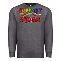 Charcoal Heather Support squad pride Premium Sweatshirt - CowGirlArtShop