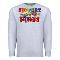 Heather Grey Support squad pride Premium Sweatshirt - CowGirlArtShop