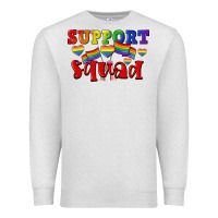 Oatmeal Heather Support squad pride Premium Sweatshirt - CowGirlArtShop