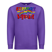 Purple Support squad pride Premium Sweatshirt - CowGirlArtShop