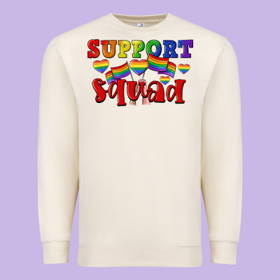 Support Squad Pride Premium Sweatshirt Designed By Cowgirlartshop