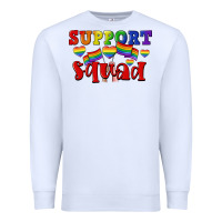 White Support squad pride Premium Sweatshirt - CowGirlArtShop