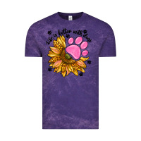 Cloud Purple life is better with dogs Vintage Tee - NancyCooperArtShop